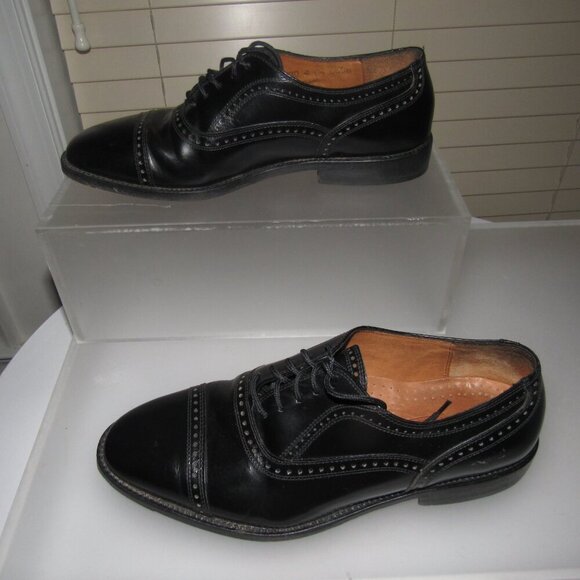 Giorgio Brutini 52545 Black Leather Cap Toe Brogue Oxfords | Men’s Size 8D main image 5
